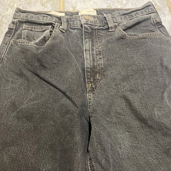 Y2K Style Jeans Women’s Size 8 Black High Rise Wise Leg Dark Denim Grunge Skater - Picture 3 of 12